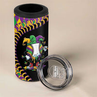 Dripping Baseball Mardi Gras 4 in 1 Can Cooler Tumbler Throw me Something Mister!