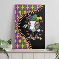 Dripping Baseball Mardi Gras Canvas Wall Art Throw me Something Mister!