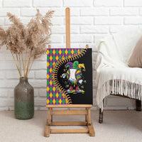 Dripping Baseball Mardi Gras Canvas Wall Art Throw me Something Mister!