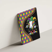Dripping Baseball Mardi Gras Canvas Wall Art Throw me Something Mister!