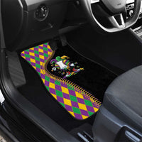 Dripping Baseball Mardi Gras Car Mats Throw me Something Mister!