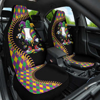 Dripping Baseball Mardi Gras Car Seat Cover Throw me Something Mister!