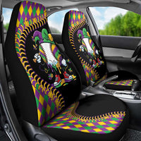 Dripping Baseball Mardi Gras Car Seat Cover Throw me Something Mister!
