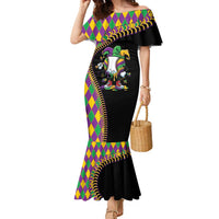 Dripping Baseball Mardi Gras Family Matching Mermaid Dress and Hawaiian Shirt Throw me Something Mister!