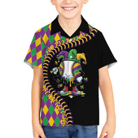 Dripping Baseball Mardi Gras Family Matching Mermaid Dress and Hawaiian Shirt Throw me Something Mister!