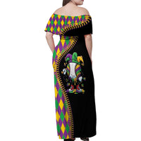 Dripping Baseball Mardi Gras Family Matching Off Shoulder Maxi Dress and Hawaiian Shirt Throw me Something Mister!