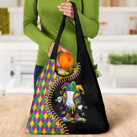 Dripping Baseball Mardi Gras Grocery Bag Throw me Something Mister!