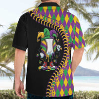 Dripping Baseball Mardi Gras Hawaiian Shirt Throw me Something Mister!