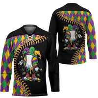 Dripping Baseball Mardi Gras Hockey Jersey Throw me Something Mister!