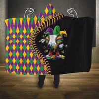 Dripping Baseball Mardi Gras Hooded Blanket Throw me Something Mister!