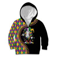 Dripping Baseball Mardi Gras Kid Hoodie Throw me Something Mister!