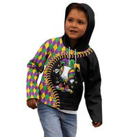 Dripping Baseball Mardi Gras Kid Hoodie Throw me Something Mister!