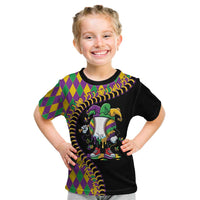 Dripping Baseball Mardi Gras Kid T Shirt Throw me Something Mister!