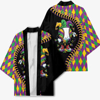 Dripping Baseball Mardi Gras Kimono Throw me Something Mister!