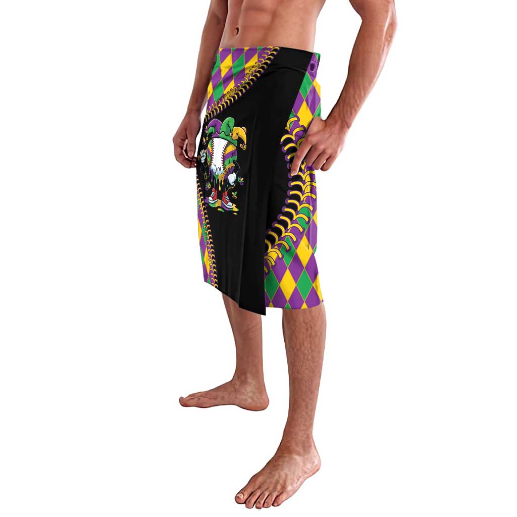 Dripping Baseball Mardi Gras Lavalava Throw me Something Mister!