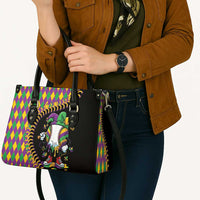 Dripping Baseball Mardi Gras Leather Bag Throw me Something Mister!