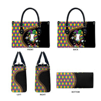 Dripping Baseball Mardi Gras Leather Bag Throw me Something Mister!