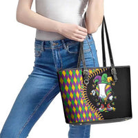 Dripping Baseball Mardi Gras Leather Tote Bag Throw me Something Mister!