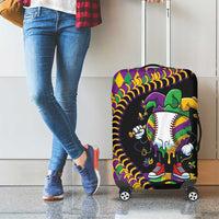 Dripping Baseball Mardi Gras Luggage Cover Throw me Something Mister!