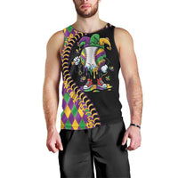 Dripping Baseball Mardi Gras Men Tank Top Throw me Something Mister!