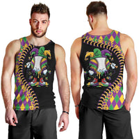 Dripping Baseball Mardi Gras Men Tank Top Throw me Something Mister!