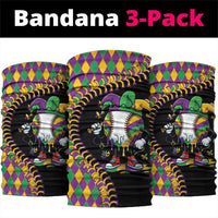Dripping Baseball Mardi Gras Neck Gaiter Throw me Something Mister!