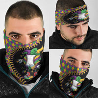 Dripping Baseball Mardi Gras Neck Gaiter Throw me Something Mister!