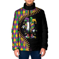 Dripping Baseball Mardi Gras Padded Jacket Throw me Something Mister!