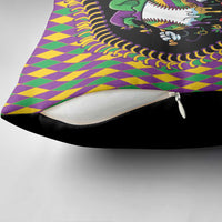 Dripping Baseball Mardi Gras Pillow Cover Throw me Something Mister!