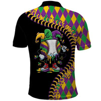 Dripping Baseball Mardi Gras Polo Shirt Throw me Something Mister!