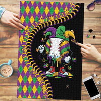 Dripping Baseball Mardi Gras Puzzle Throw me Something Mister!