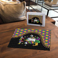 Dripping Baseball Mardi Gras Puzzle Throw me Something Mister!