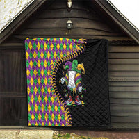 Dripping Baseball Mardi Gras Quilt Throw me Something Mister!