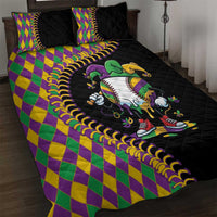 Dripping Baseball Mardi Gras Quilt Bed Set Throw me Something Mister!