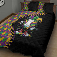 Dripping Baseball Mardi Gras Quilt Bed Set Throw me Something Mister!