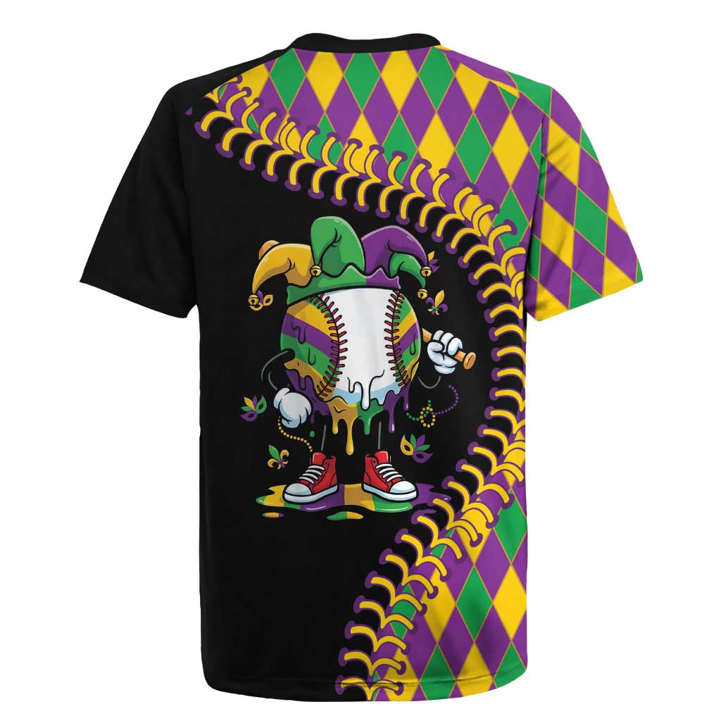 Dripping Baseball Mardi Gras Rugby Jersey Throw me Something Mister!