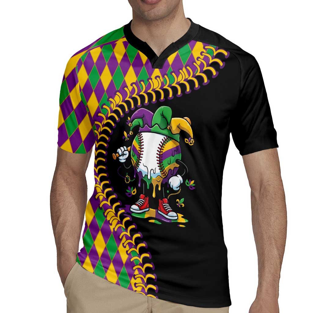 Dripping Baseball Mardi Gras Rugby Jersey Throw me Something Mister!