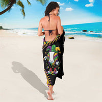 Dripping Baseball Mardi Gras Sarong Throw me Something Mister!