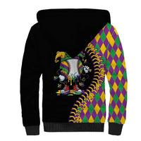 Dripping Baseball Mardi Gras Sherpa Hoodie Throw me Something Mister!
