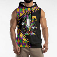 Dripping Baseball Mardi Gras Sleeveless Hoodie Throw me Something Mister!