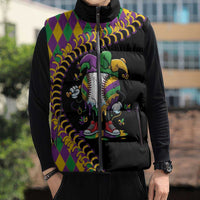 Dripping Baseball Mardi Gras Sleeveless Puffer Jacket Throw me Something Mister!