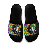 Dripping Baseball Mardi Gras Slide Sandals Throw me Something Mister!