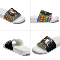 Dripping Baseball Mardi Gras Slide Sandals Throw me Something Mister!