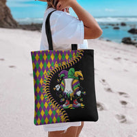 Dripping Baseball Mardi Gras Tote Bag Throw me Something Mister!