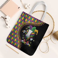 Dripping Baseball Mardi Gras Tote Bag Throw me Something Mister!