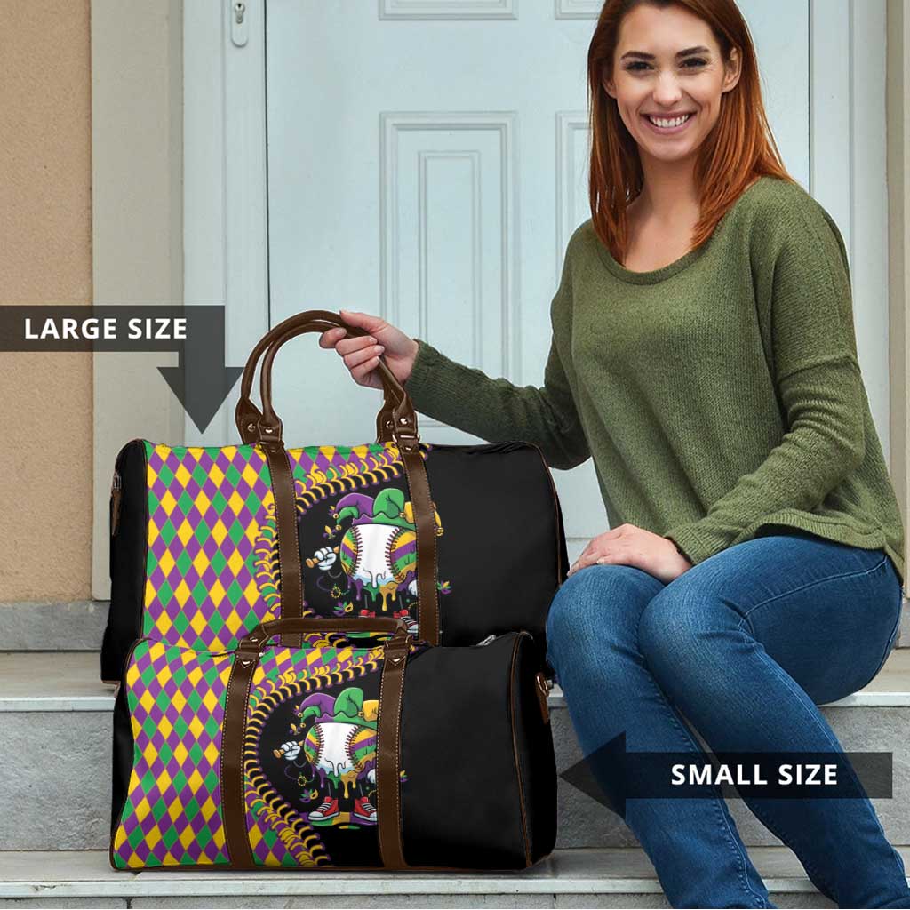 Dripping Baseball Mardi Gras Travel Bag Throw me Something Mister!