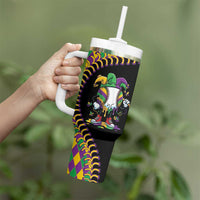 Dripping Baseball Mardi Gras Tumbler With Handle Throw me Something Mister!