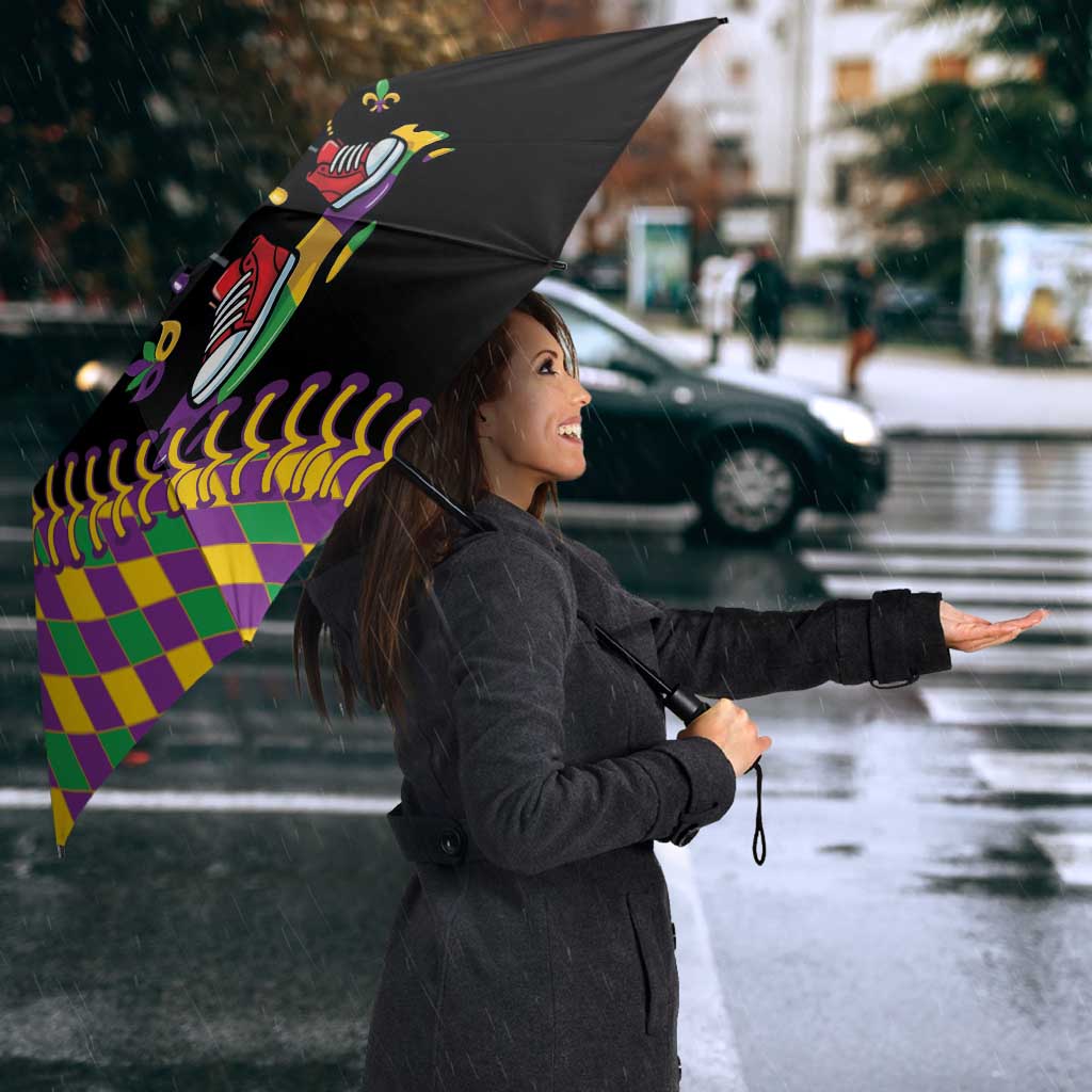 Dripping Baseball Mardi Gras Umbrella Throw me Something Mister!