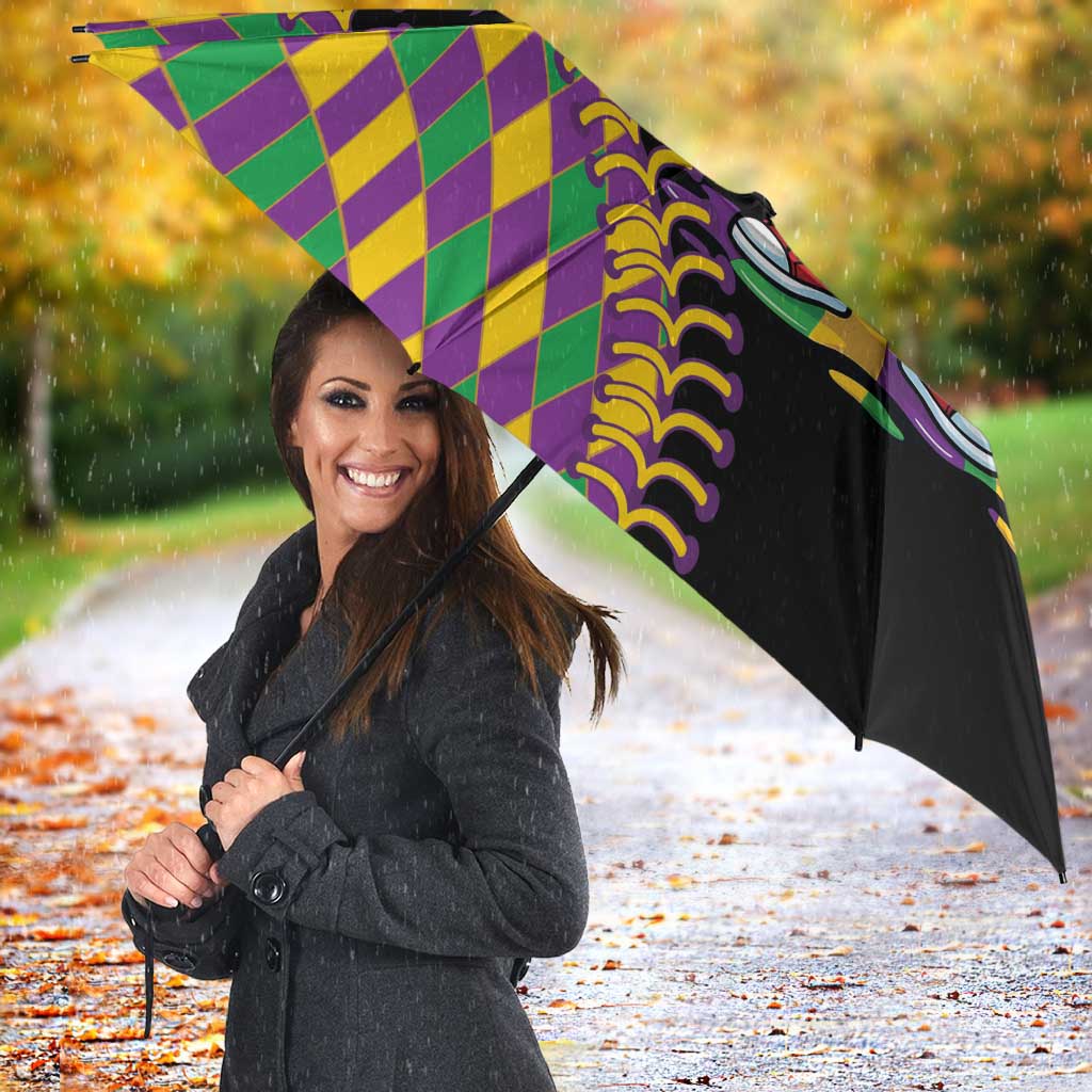 Dripping Baseball Mardi Gras Umbrella Throw me Something Mister!