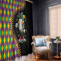 Dripping Baseball Mardi Gras Window Curtain Throw me Something Mister!